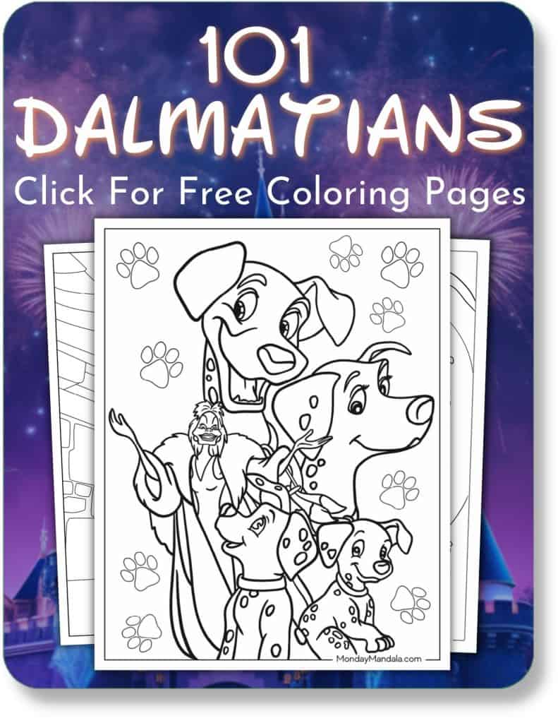 101 Dalmatians Coloring Pages For Disney