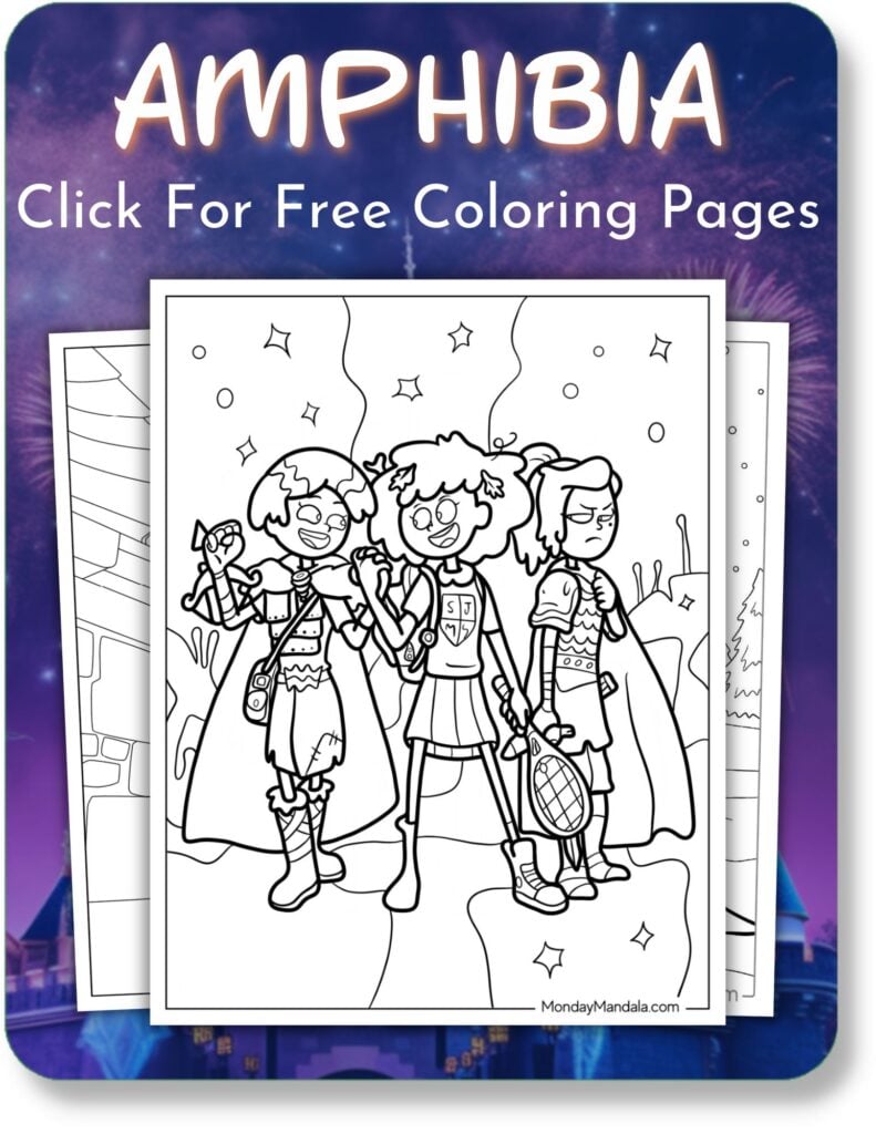 Amphibia Coloring Pages For Disney