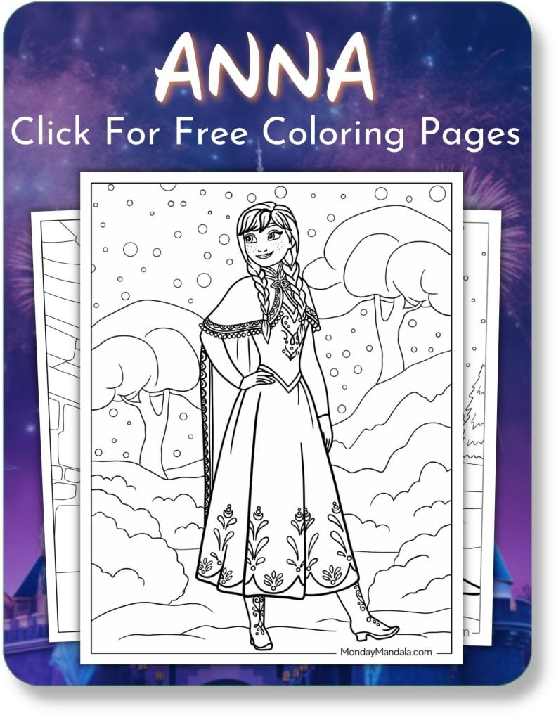 Anna Coloring Pages For Disney v2