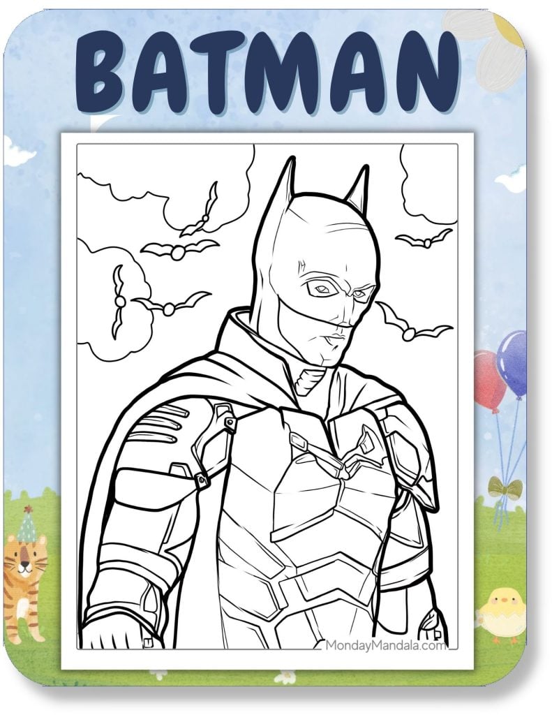 Batman Coloring Pages For Kids v2