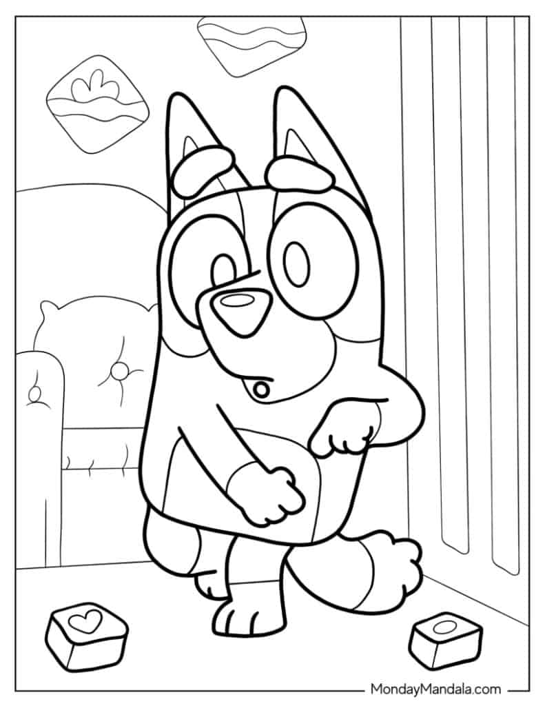 Bingo Dancing Coloring In For Preschoolers