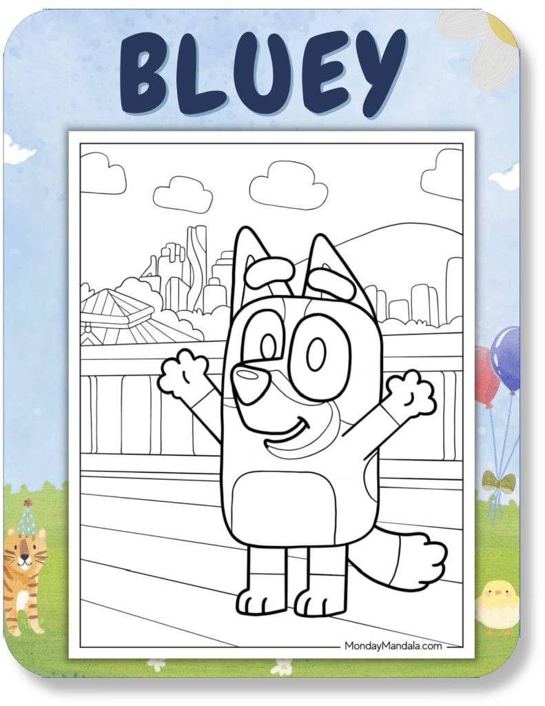 Bluey Coloring Pages For Kids v3