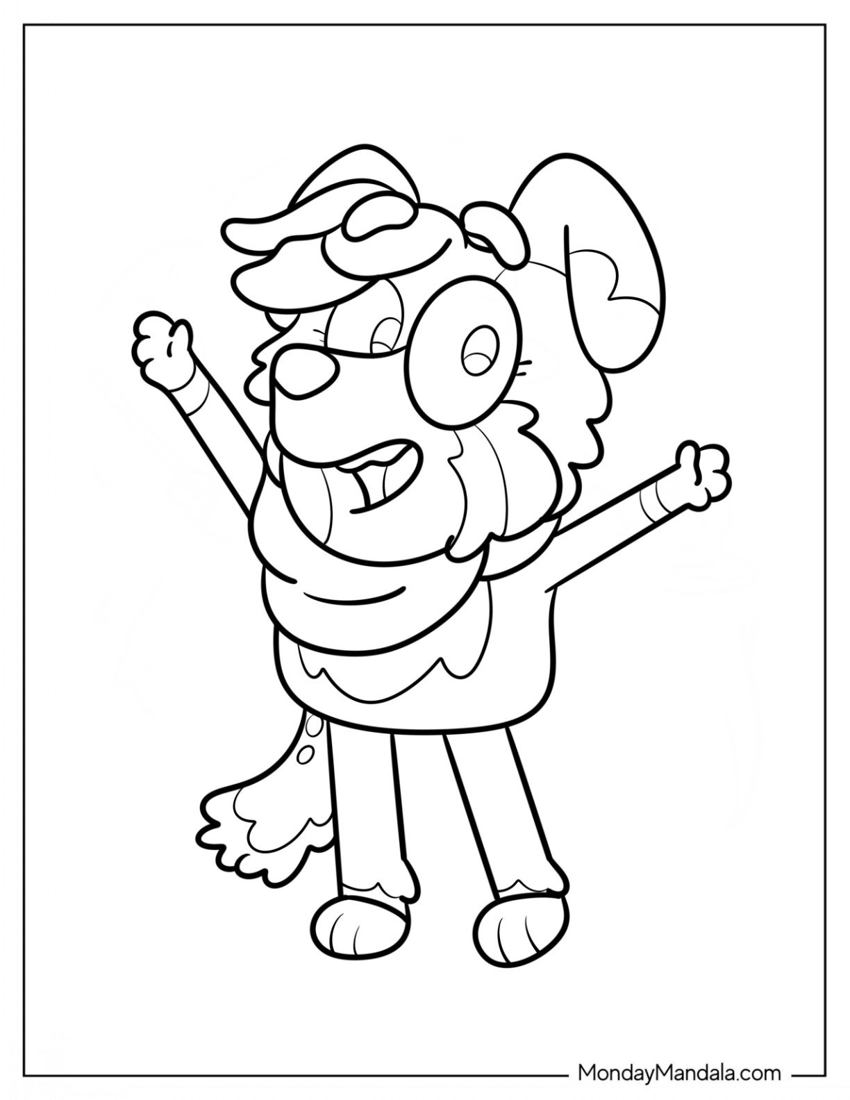 Calypso Cheering Coloring Page For Preschoolers