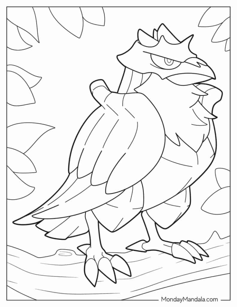 Corviknight Perched On A Branch