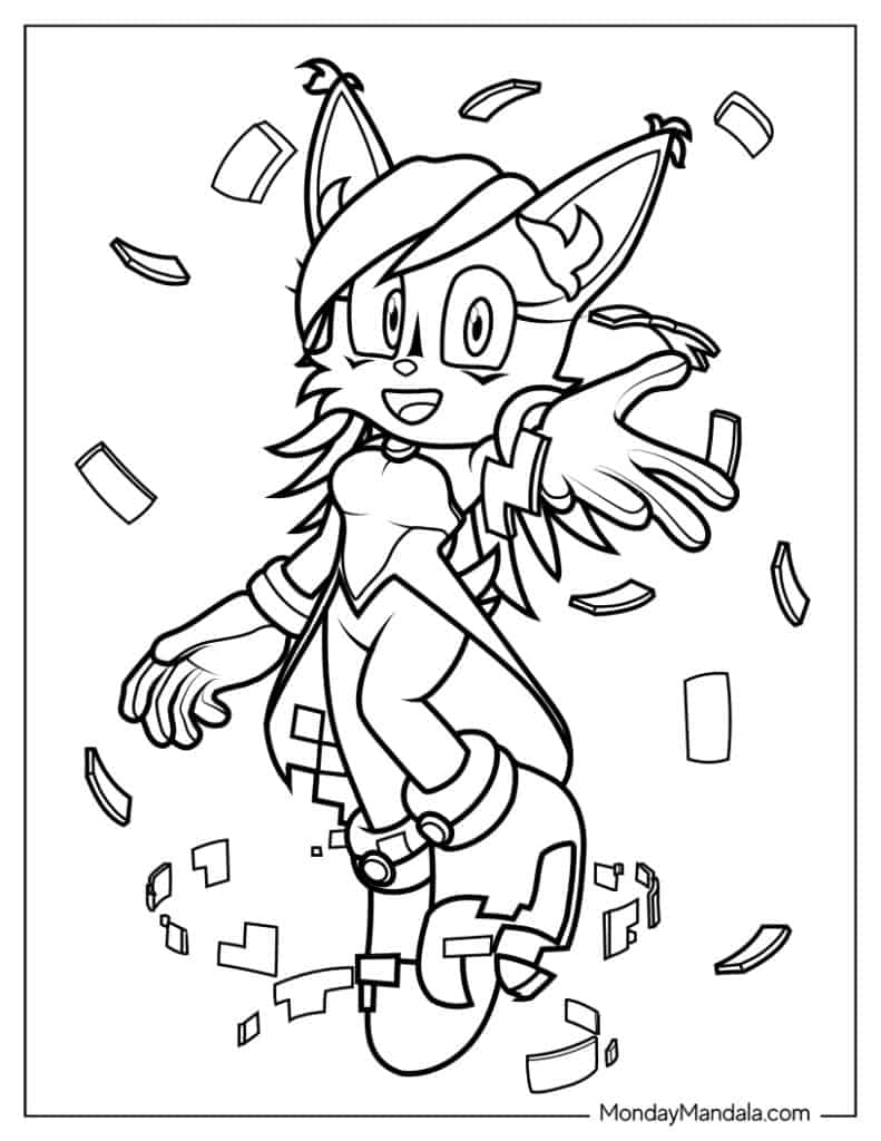 Cute Nicole the Holo-Lynx Coloring Sheet