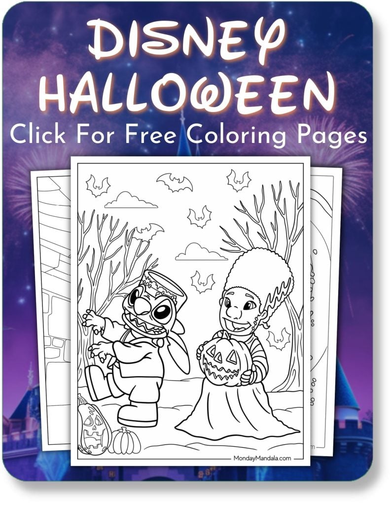 Disney Halloween Coloring Pages For Disney