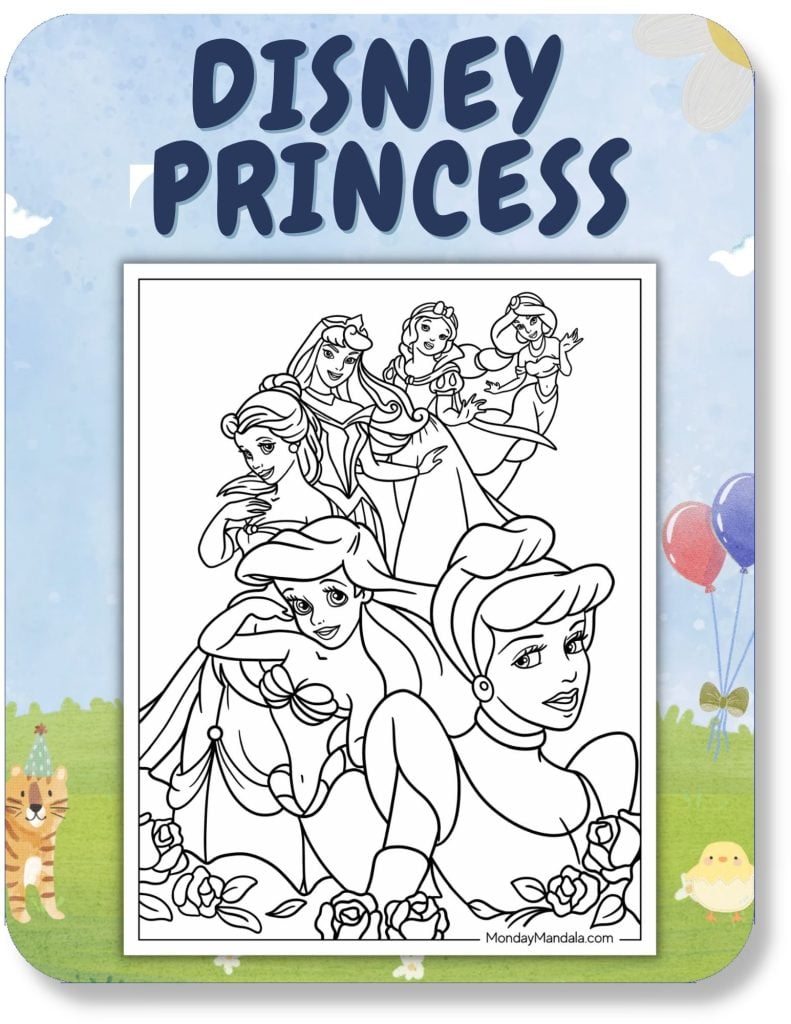 Disney Princess Coloring Pages For Kids