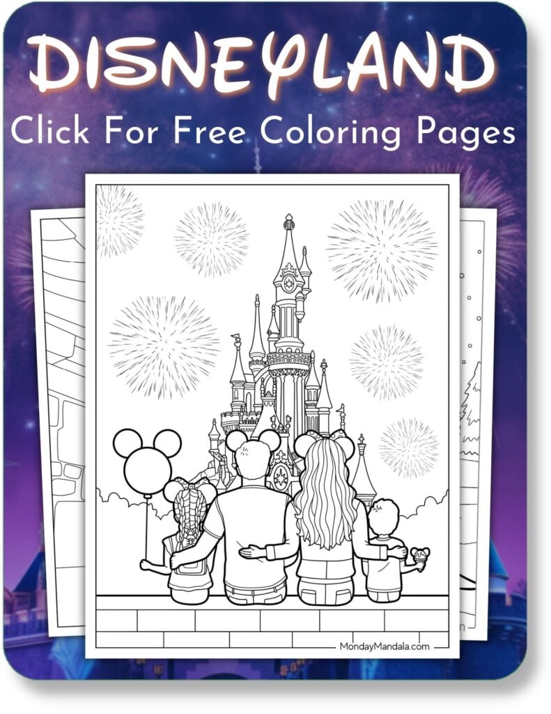 Disneyland Coloring Pages For Disney