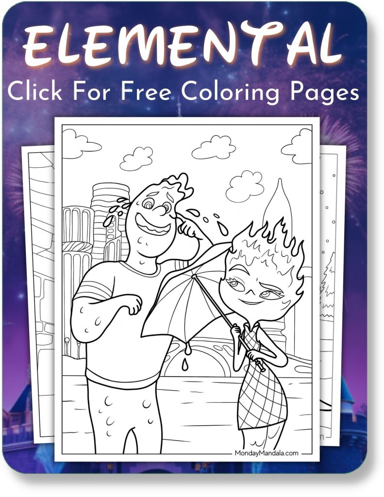 Elemental Coloring Pages For Disney