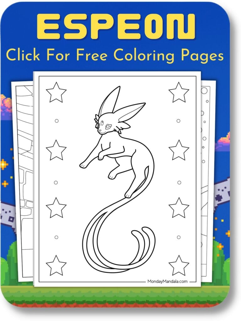 Espeon Coloring Pages For Video Game