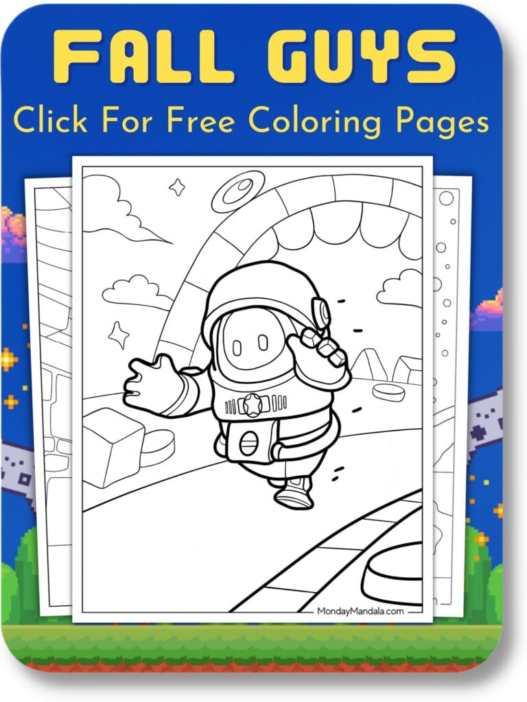 Fall Guys Coloring Pages For Video Game