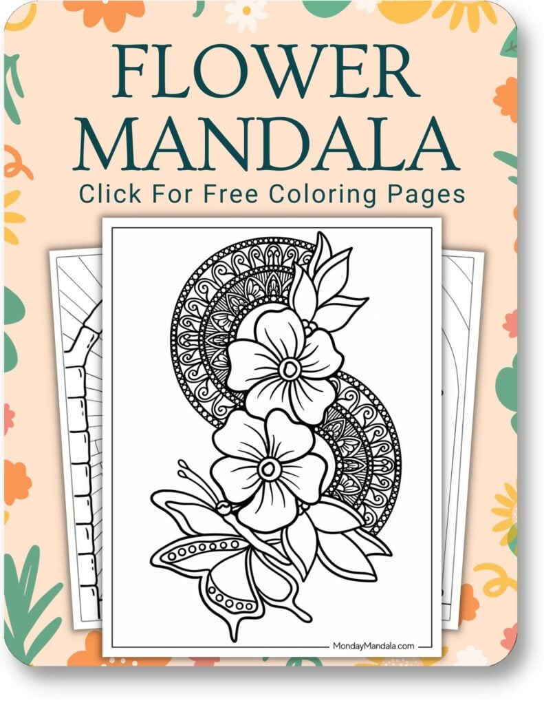 Flower Mandala Coloring Pages For Adults