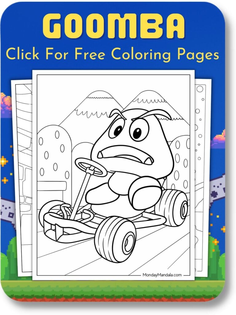 Goomba Coloring Pages For Video Game