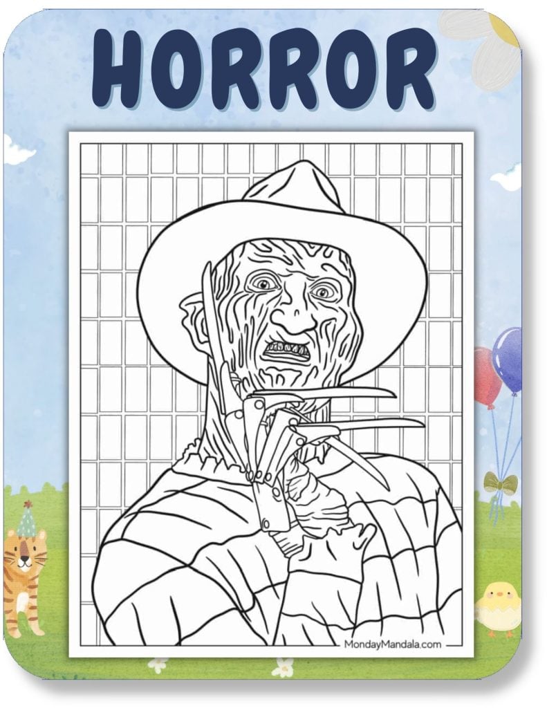 Horror Coloring Pages For Kids v2