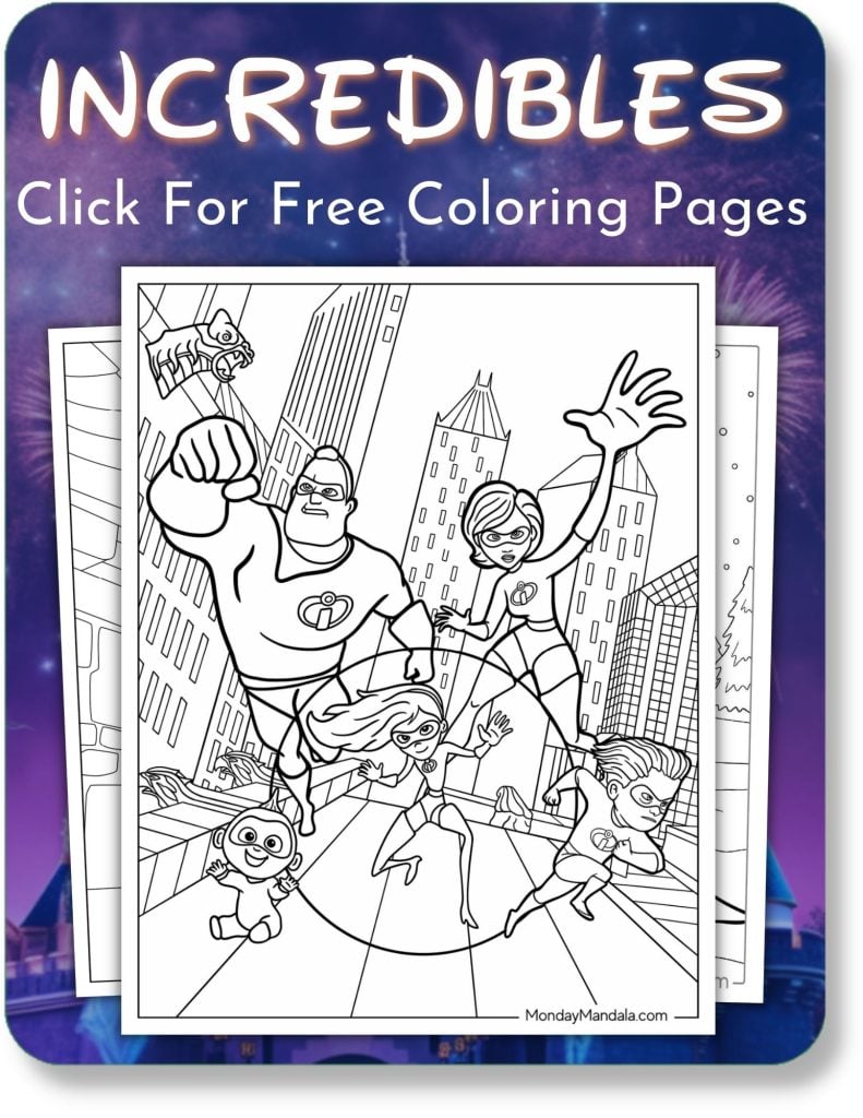 Incredibles Coloring Pages For Disney