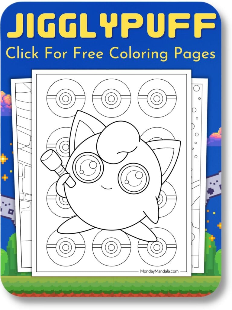 Jigglypuff Coloring Pages For Video Game