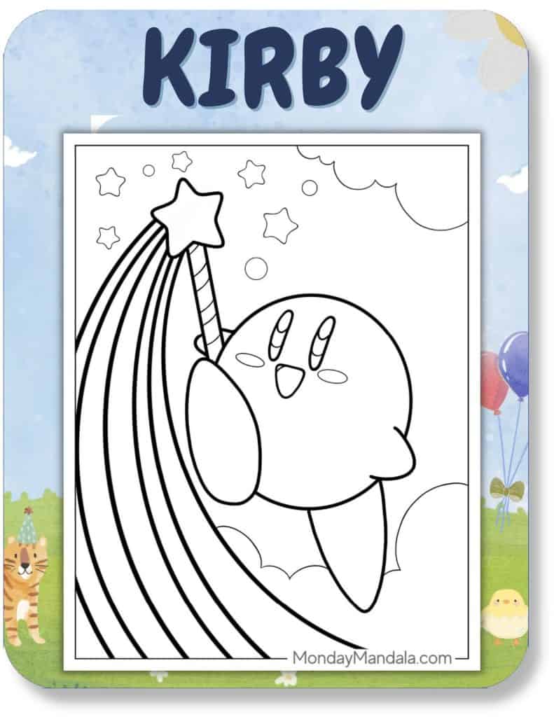 Kirby Coloring Pages For Kids