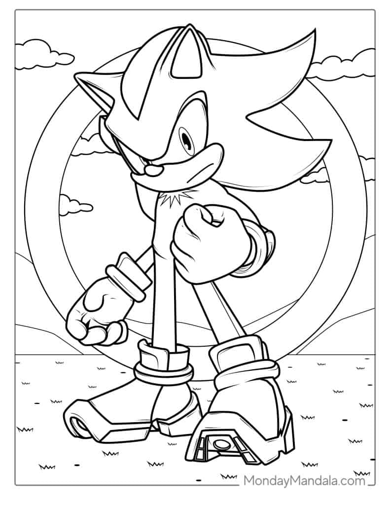 Knuckles From Sonic Coloring Sheet(1)