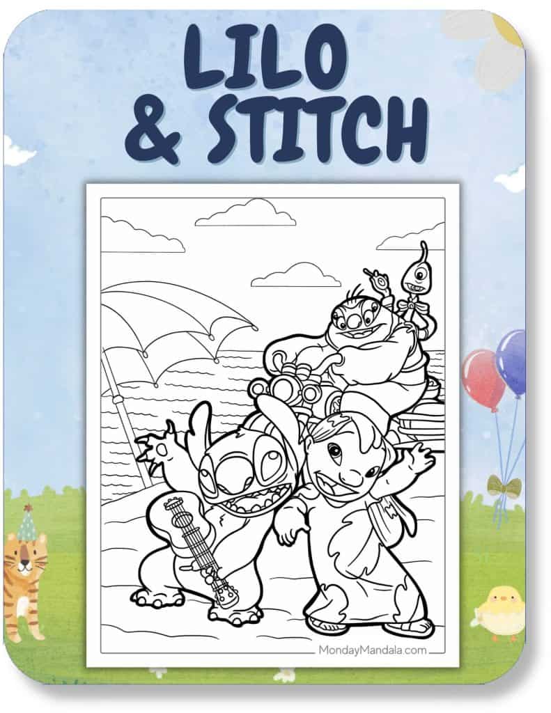 Lilo And Stitch Coloring Pages For Kids