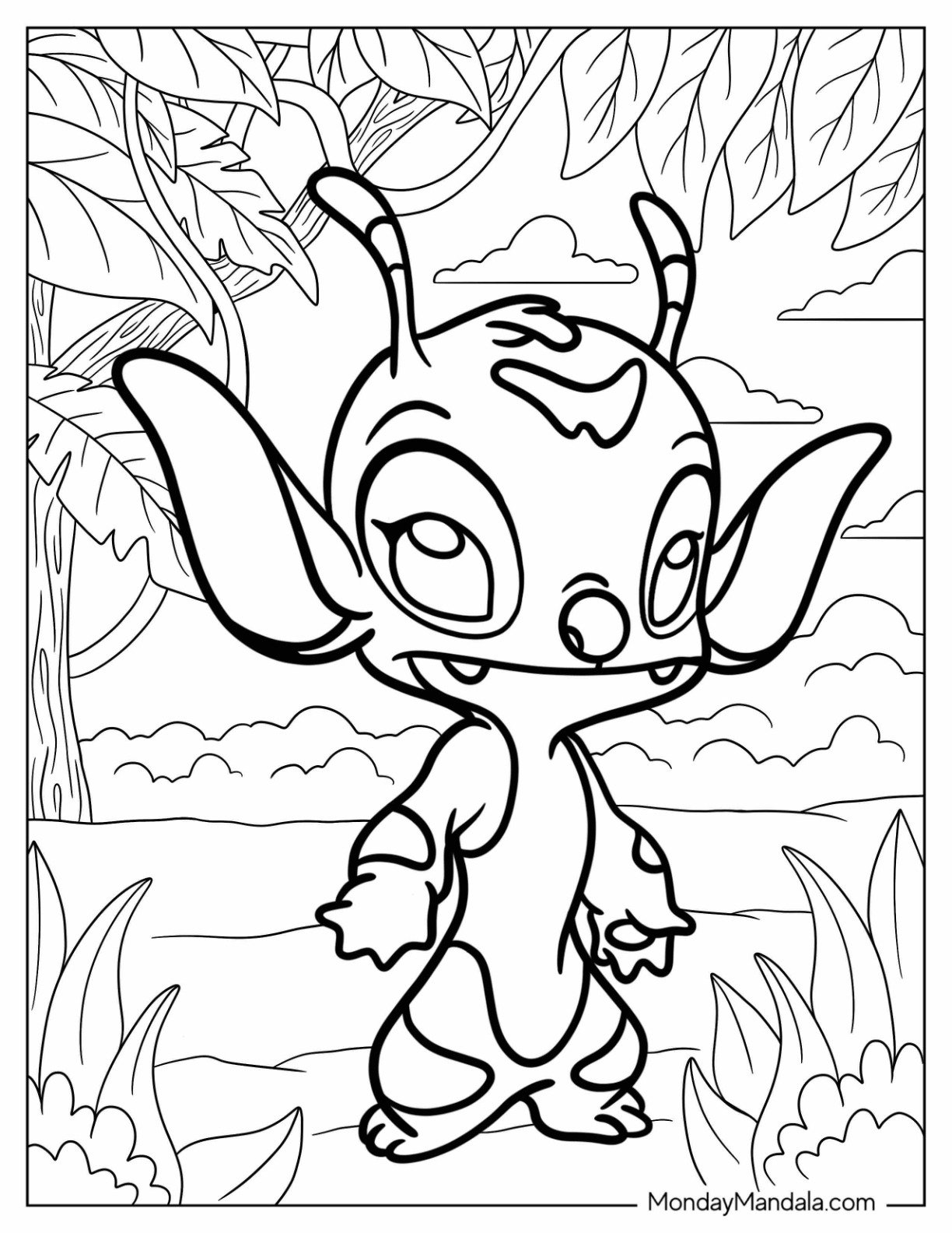 Lilo & Stitch Coloring Page Of Experiment 149 Bonnie