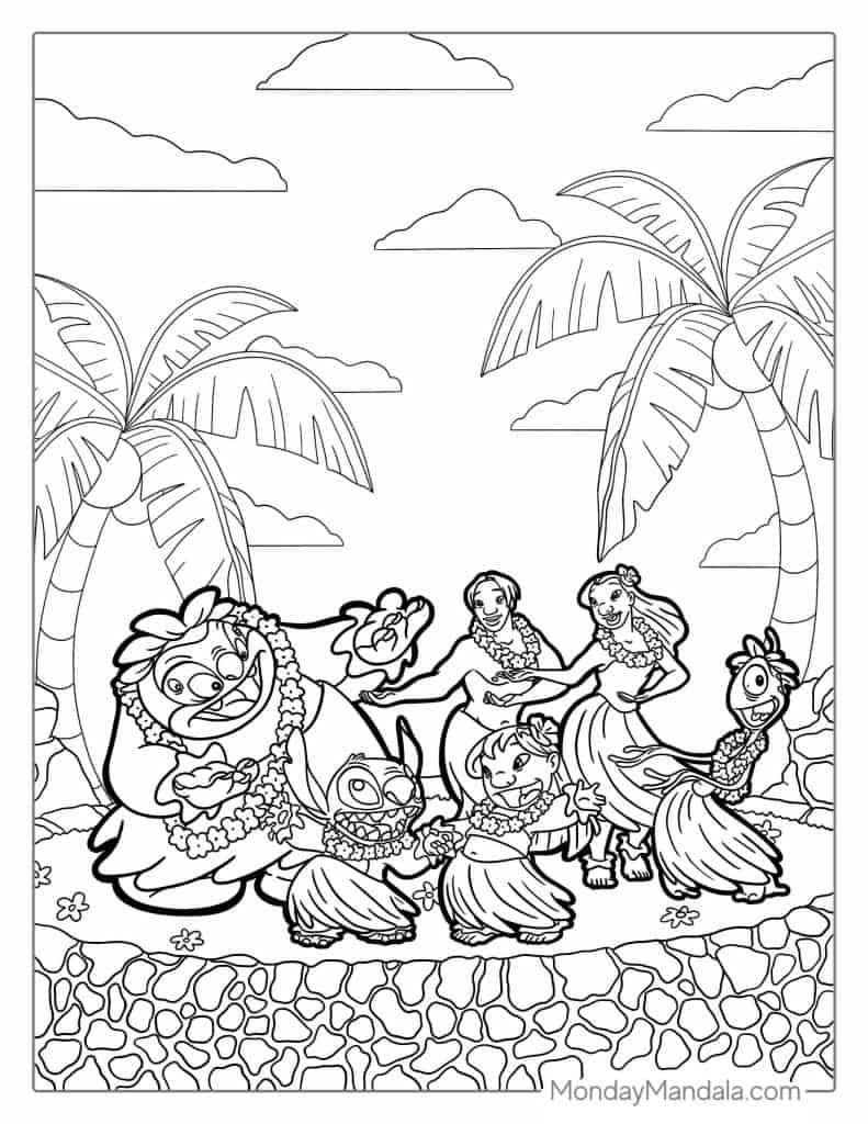 Lilo and Stitch With Friends Hula Dancing