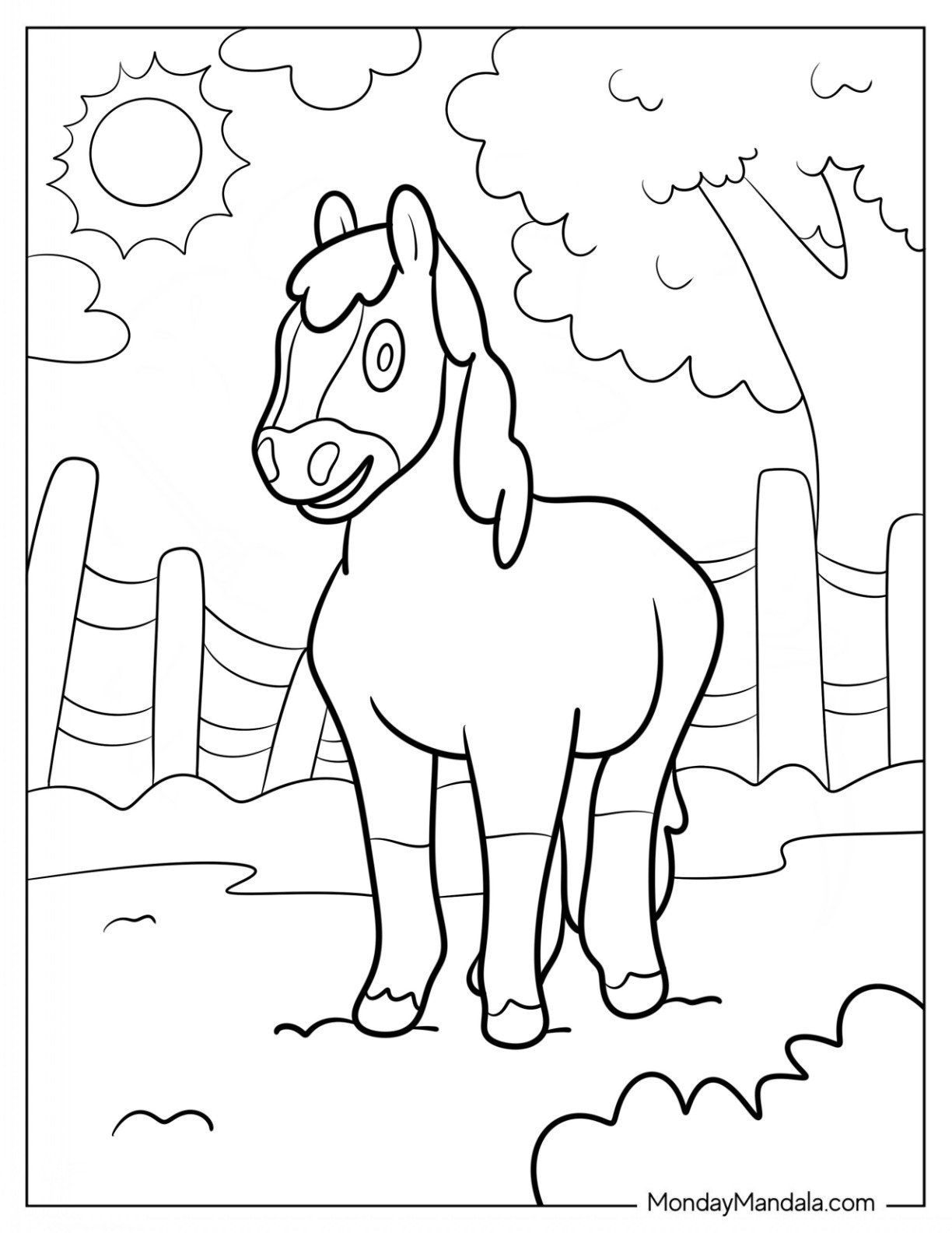 Major Tom In A Farm Coloring Page