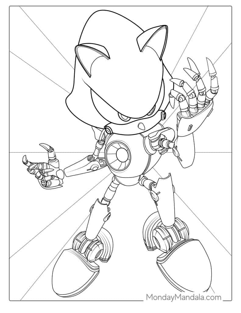 Metal Sonic Coloring Page