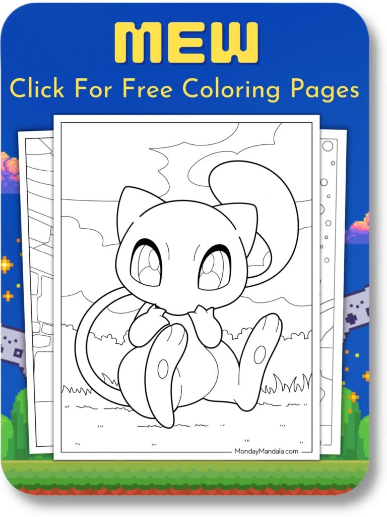 Mew Coloring Pages For Video Game