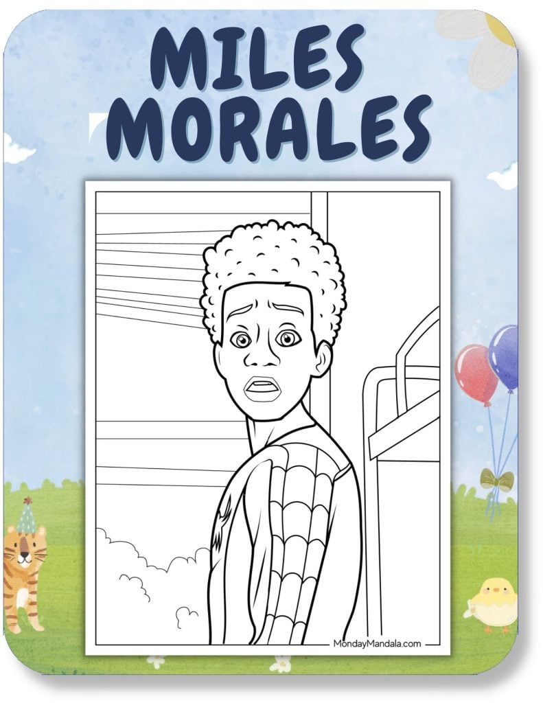 Miles Morales Coloring Pages For Kids
