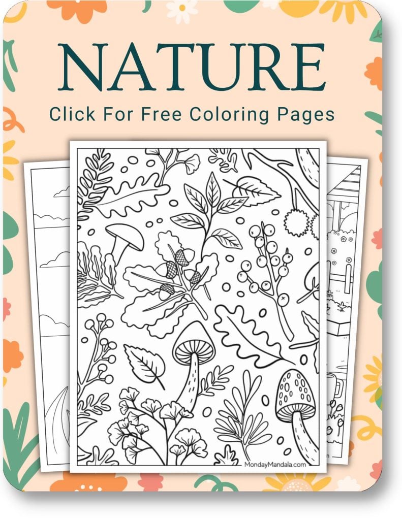 Nature Coloring Pages For Adults