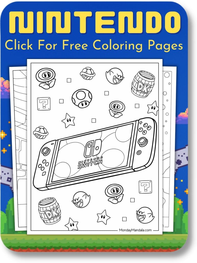 Nintendo Coloring Pages For Video Game