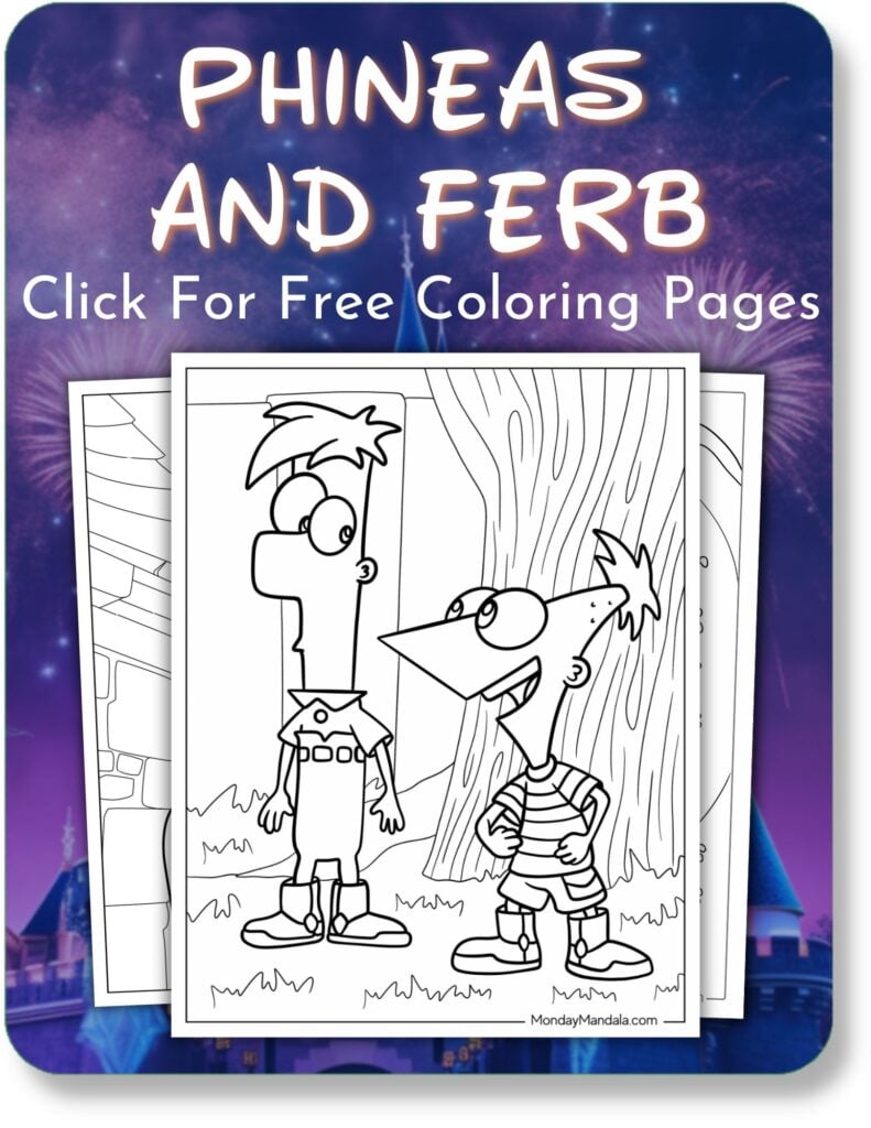 Phineas And Ferb Coloring Pages For Disney