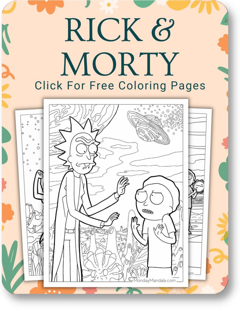 Rick & Morty Coloring Pages For Adults
