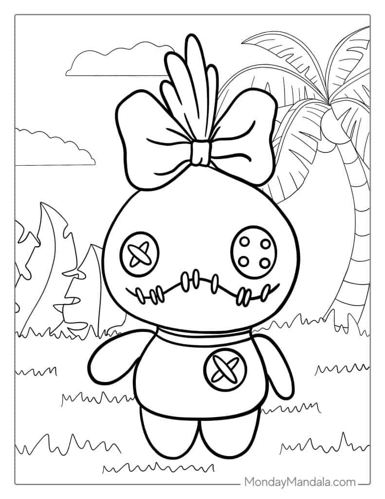 Scrump Rag Doll Coloring Page