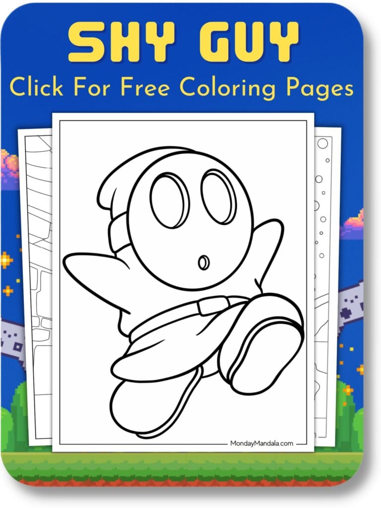 Shy Guy Coloring Pages For Video Game