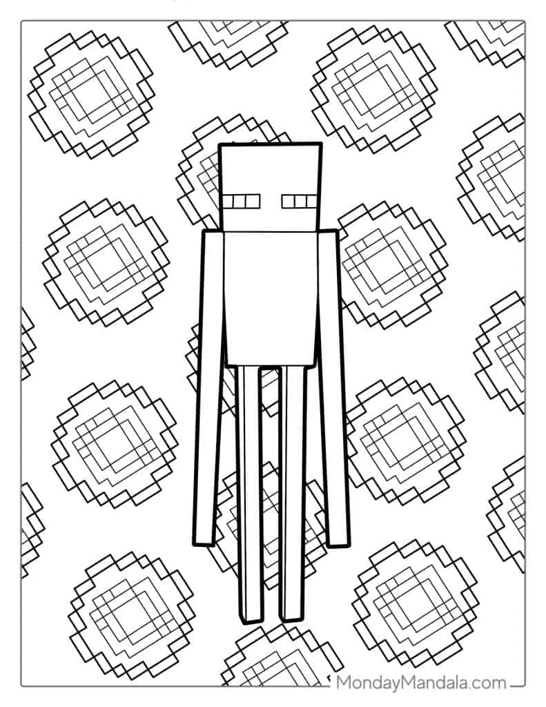 Simple Outline Of Minecraft Enderman