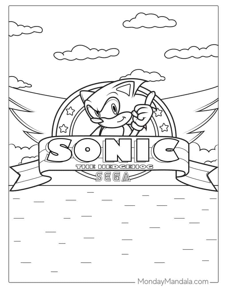 Sonic Logo Coloring Sheet
