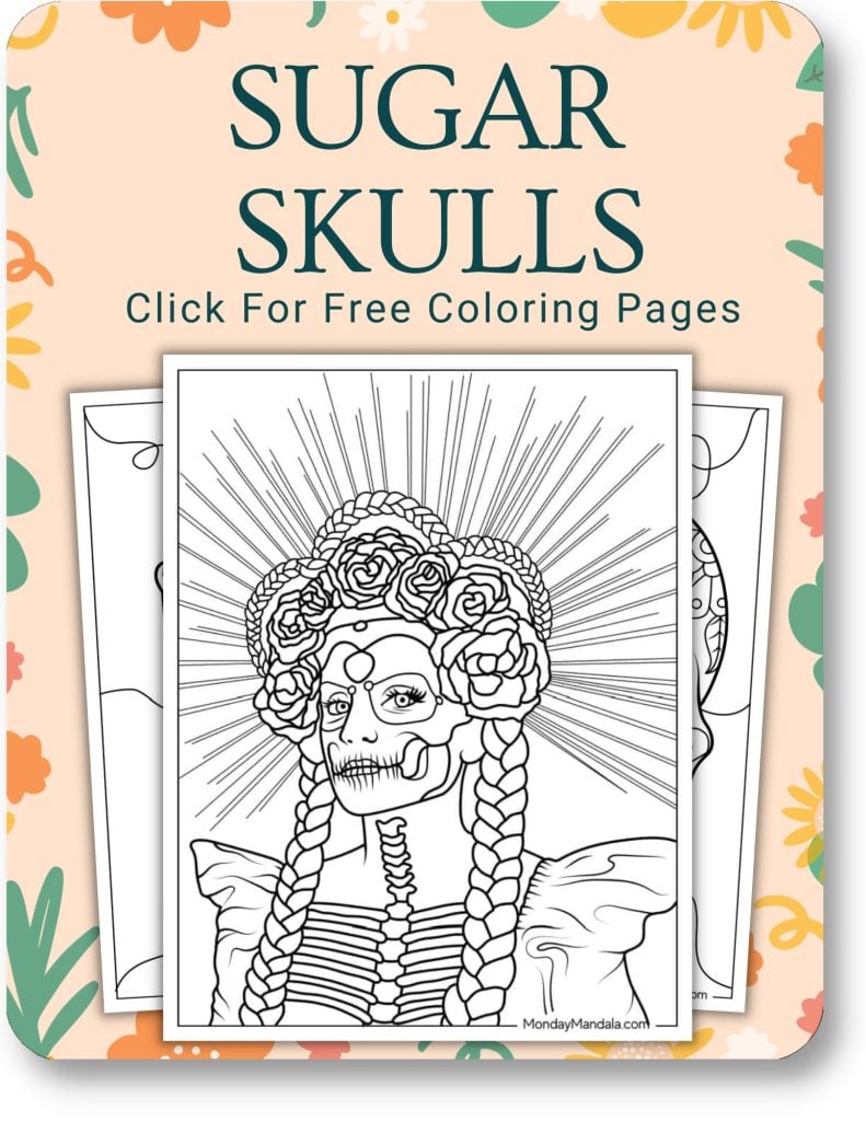 Sugar Skulls Coloring Pages For Adults