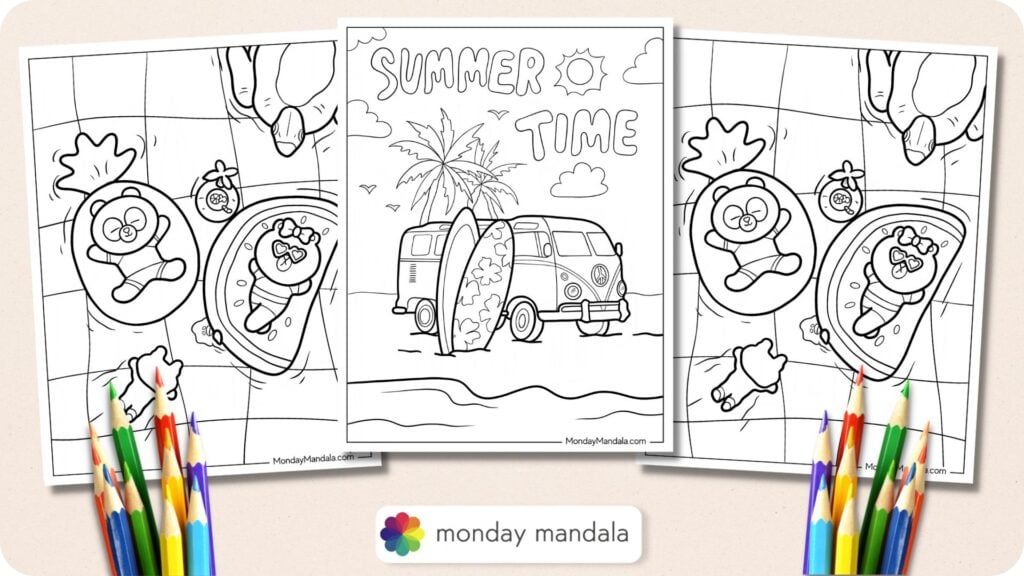 Summer Coloring Pages Featured Image