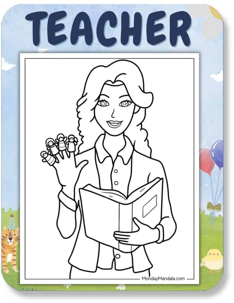 Teacher Coloring Pages For Kids