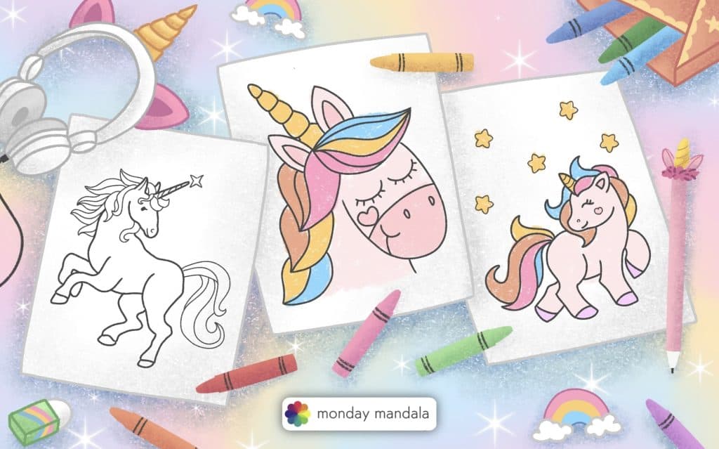 unicorn coloring pages featured image