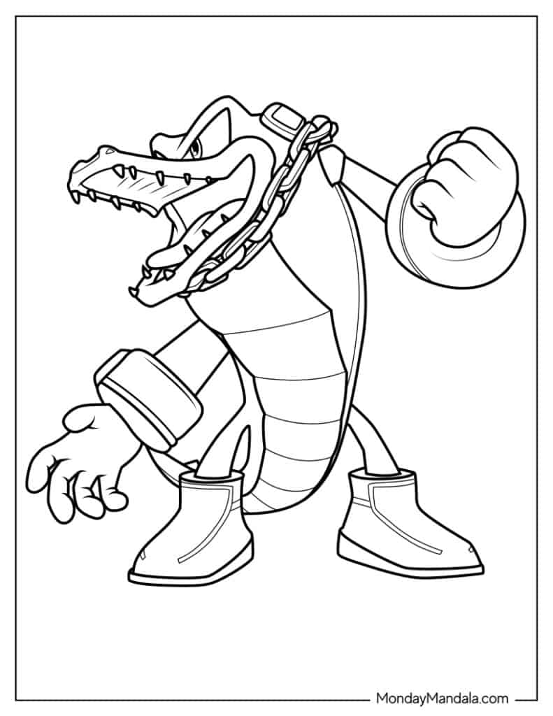 Vector the Crocodile Coloring Page