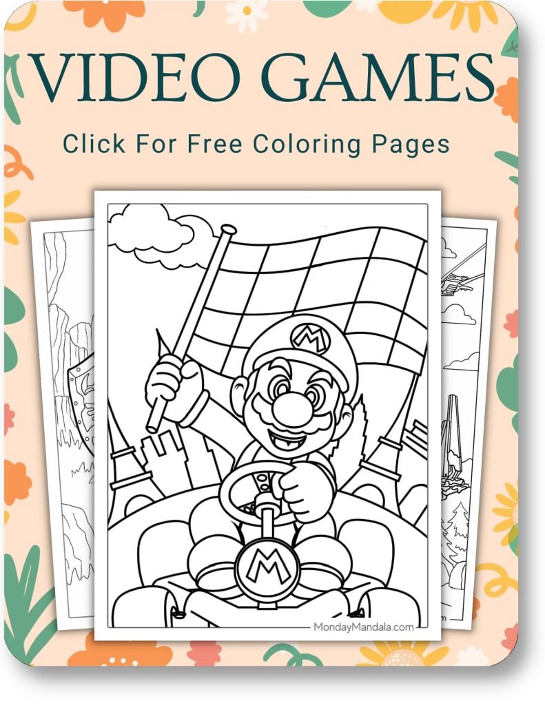 Video Games Coloring Pages For Adults v2