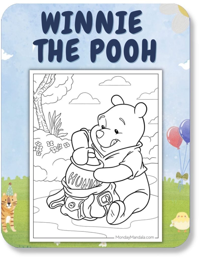 Winnie The Pooh Coloring Pages For Kids
