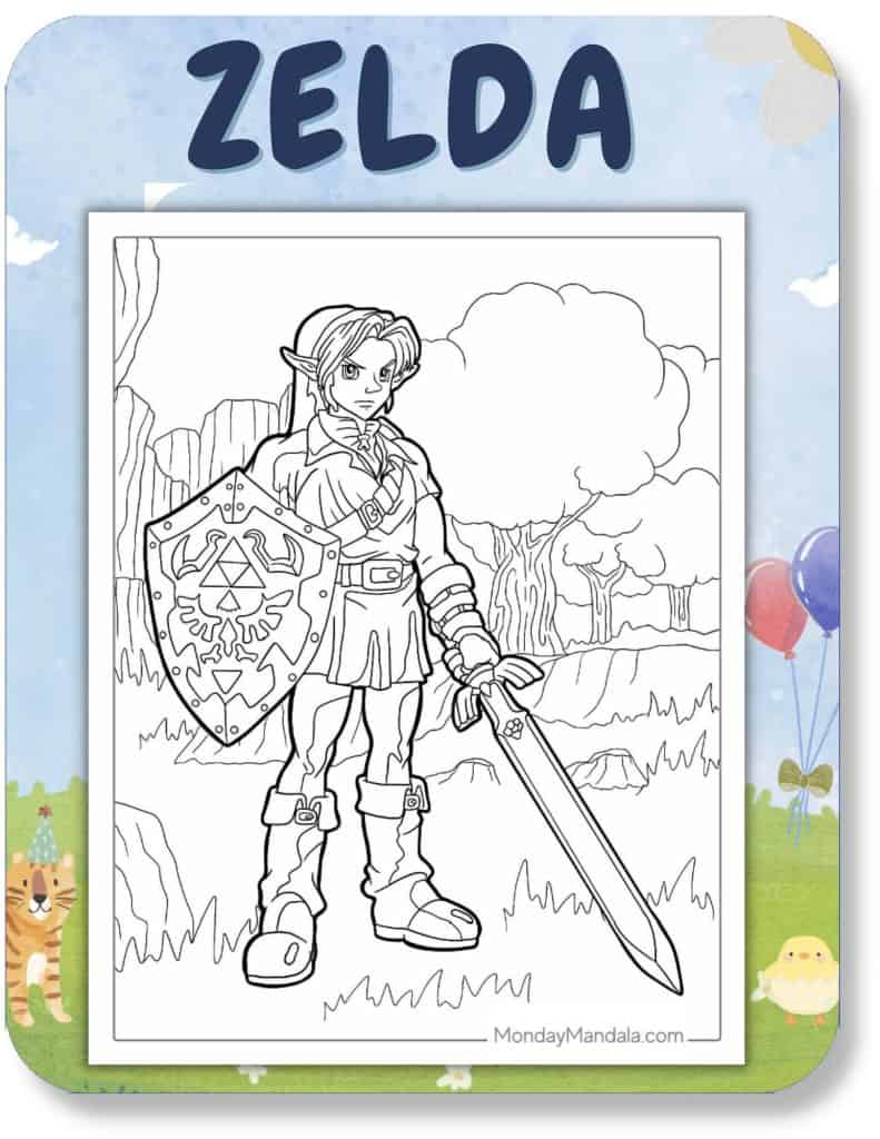 Zelda Coloring Pages For Kids