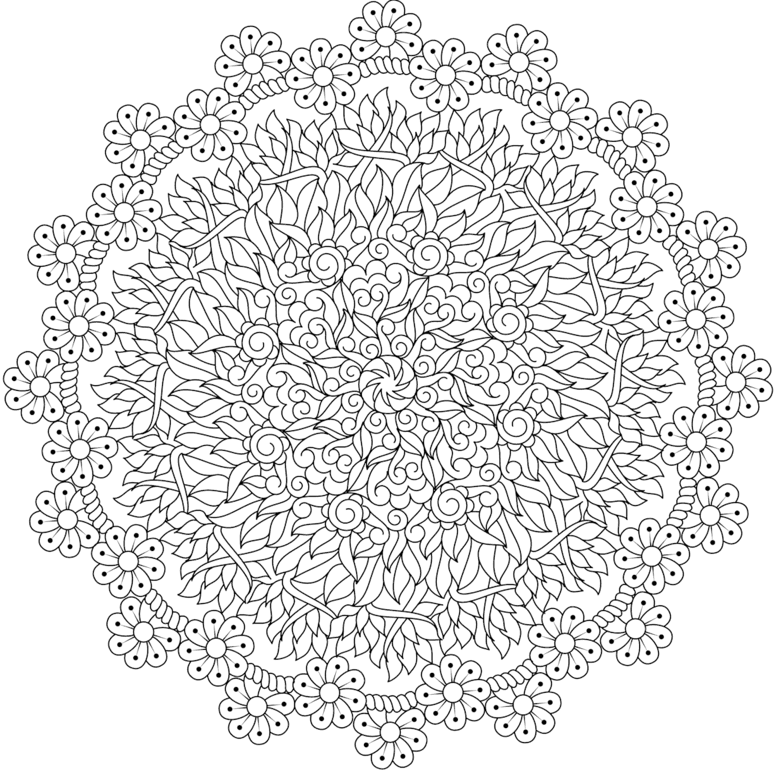 Baby's Breath Mandala