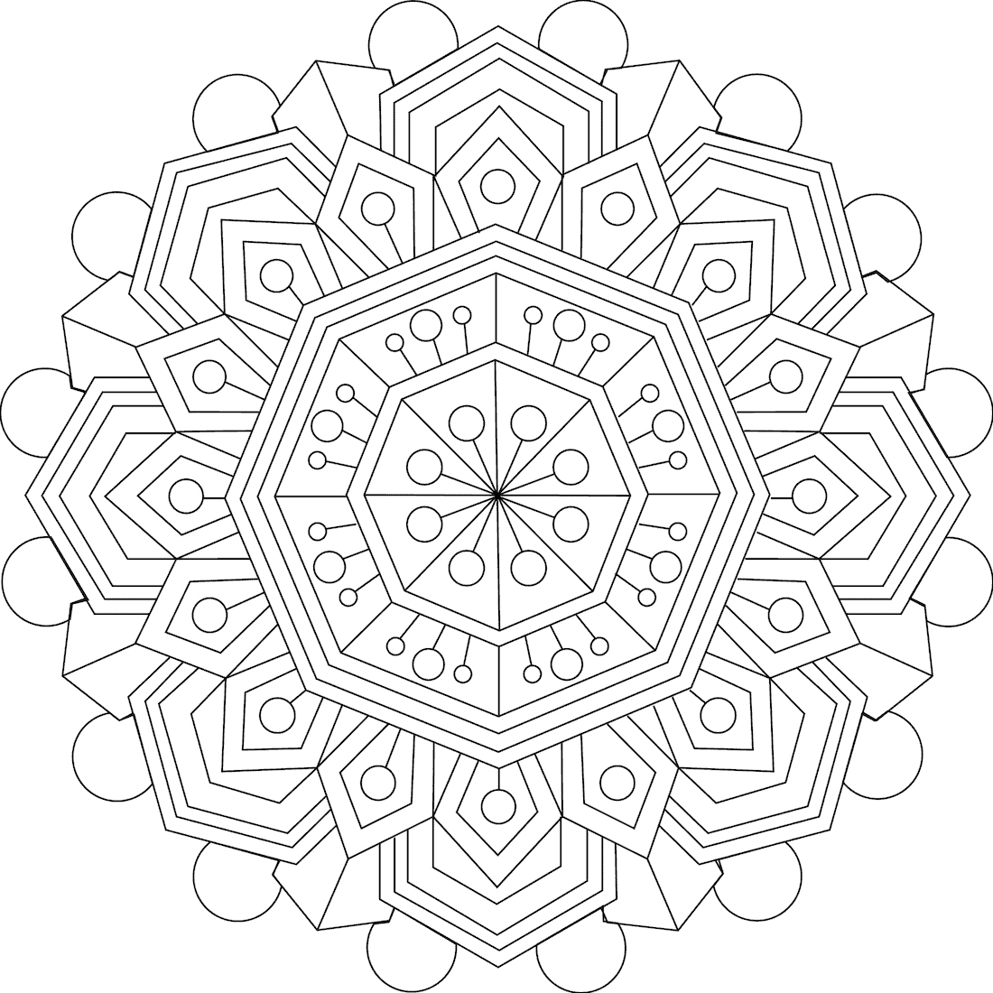 Calming Thoughts Mandala